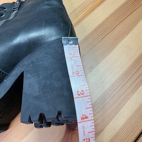 ASH Black Genuine Leather Poker Lace Up Motorcycle Ankle Combat Boot Sz 9 - Picture 9 of 10